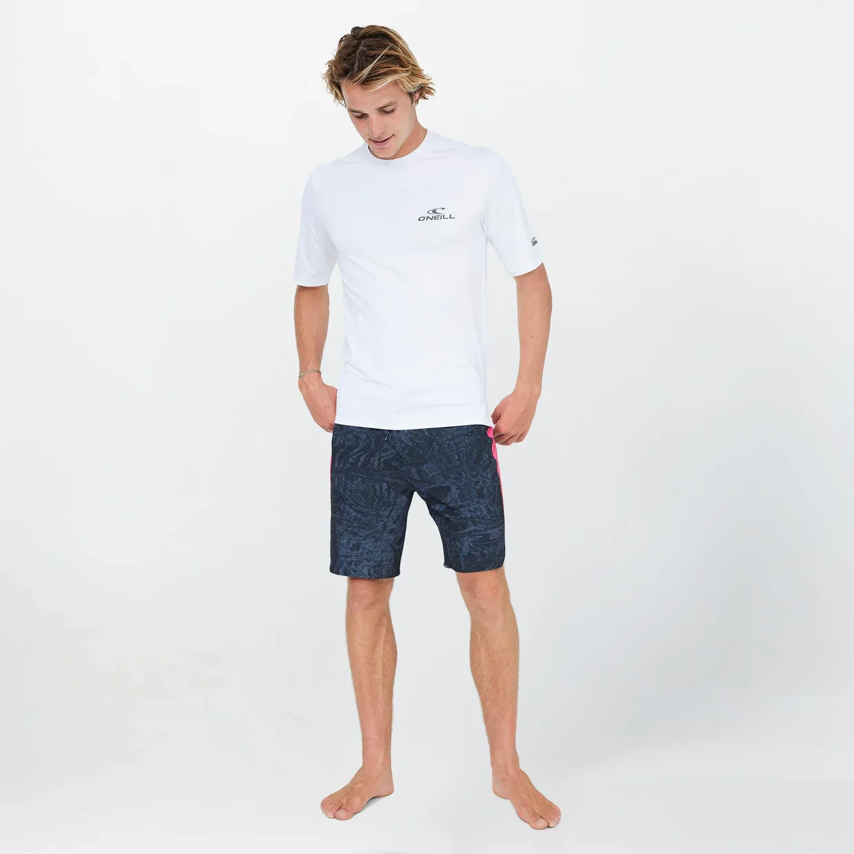 O'neill Clean & Mean Short Sleeve Rash Vest Tee - White - Image 3