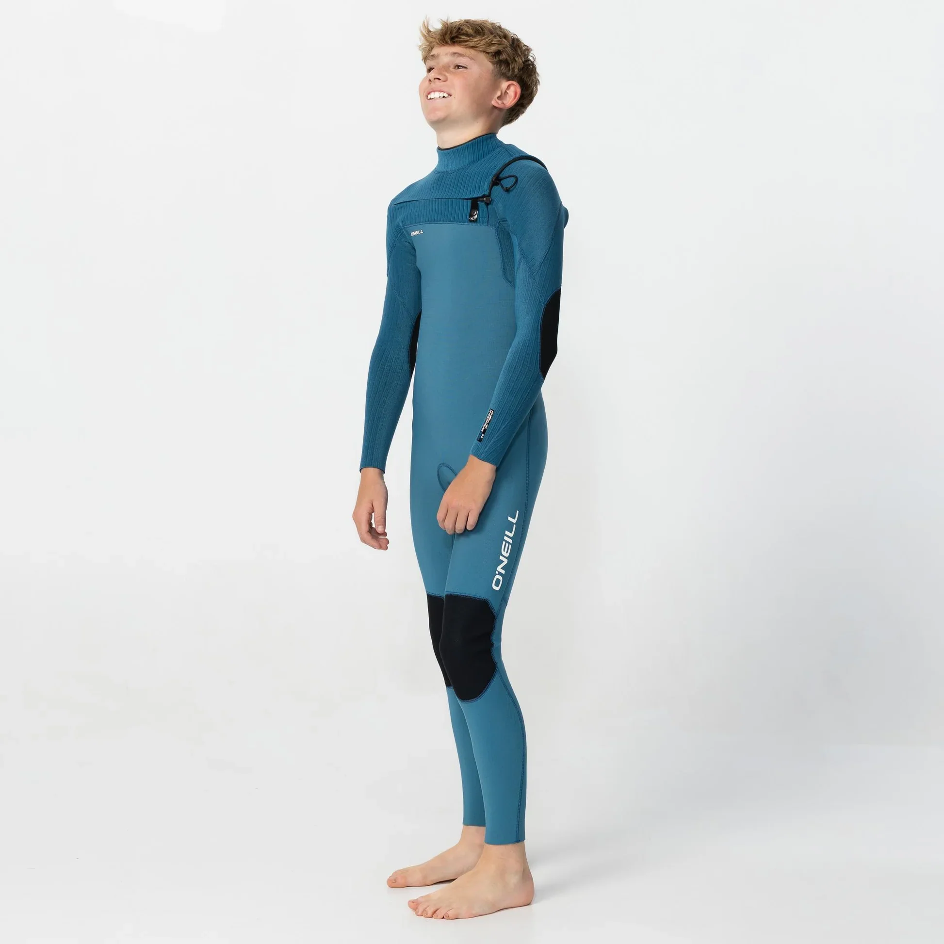 O'neill Kid's HyperFreak 3/2+ Steamer Chest Zip - Blue Haze - Image 3