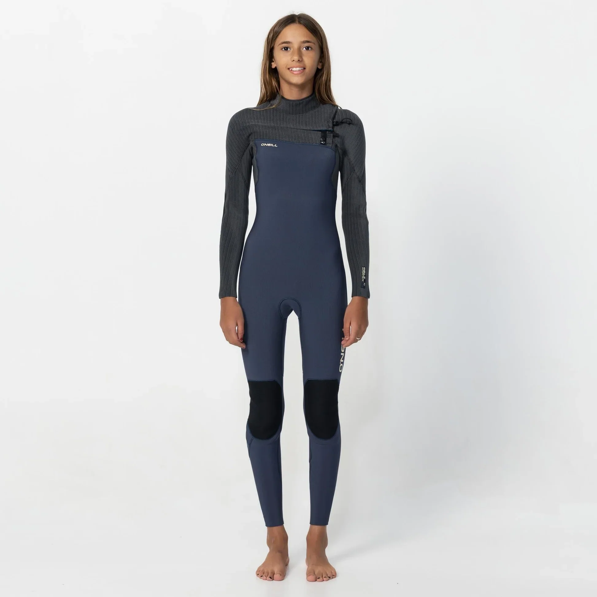 O'neill Kid's HyperFreak 3/2+ Steamer Chest Zip - Slate - Image 2
