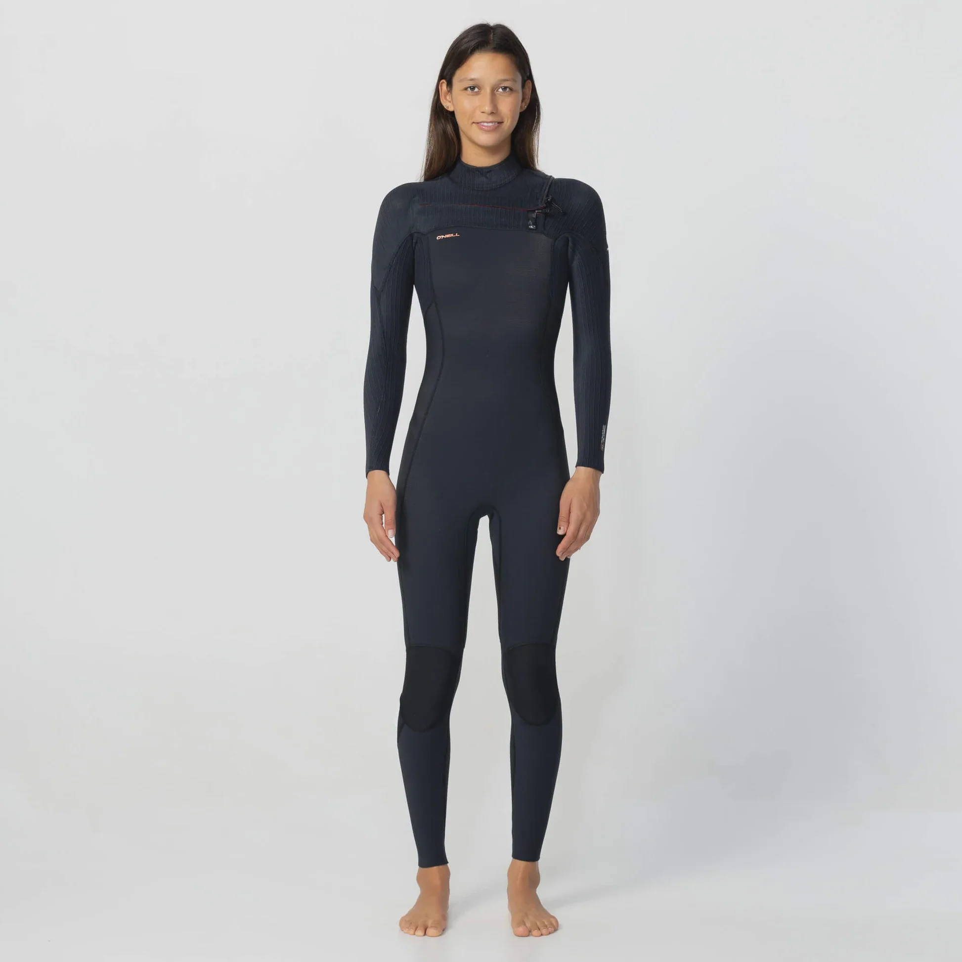 O'neill Women's HyperFire 3/2mm Steamer Chest Zip Wetsuit - Black