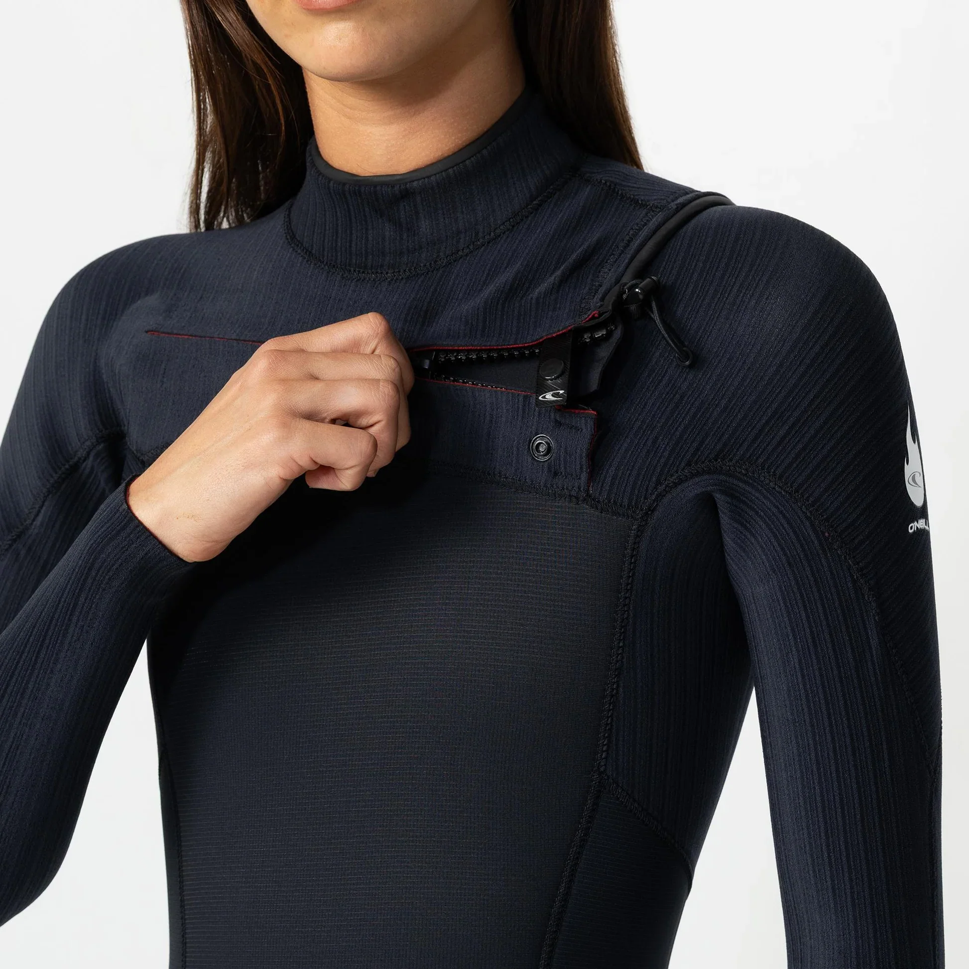O'neill Women's HyperFire 3/2mm Steamer Chest Zip Wetsuit - Black - Image 6