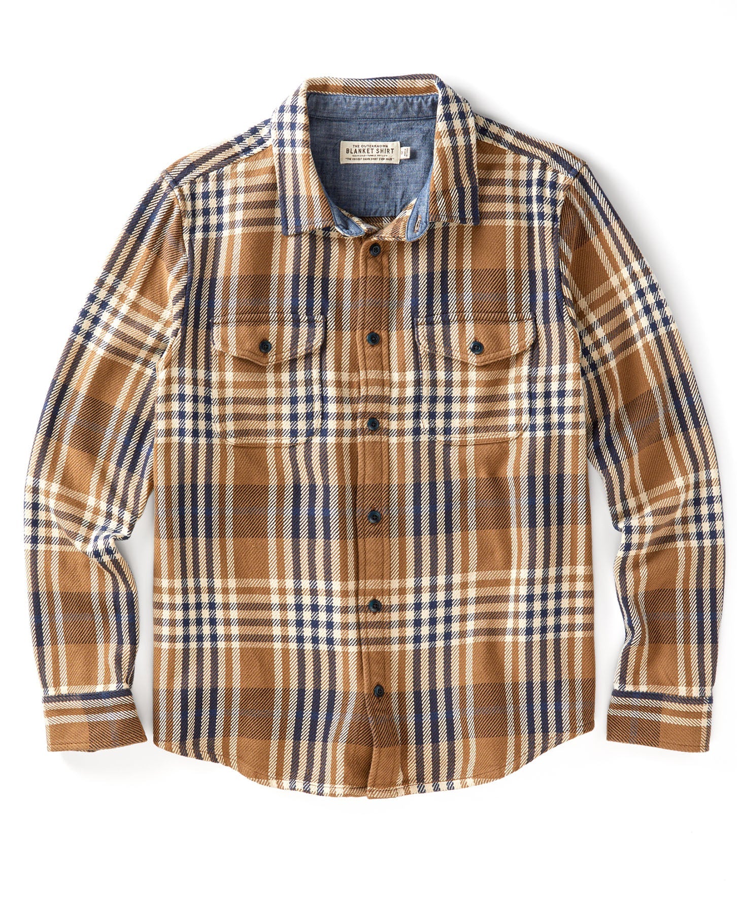 Outerknown Blanket Shirt - Chestnut Apollo Plaid