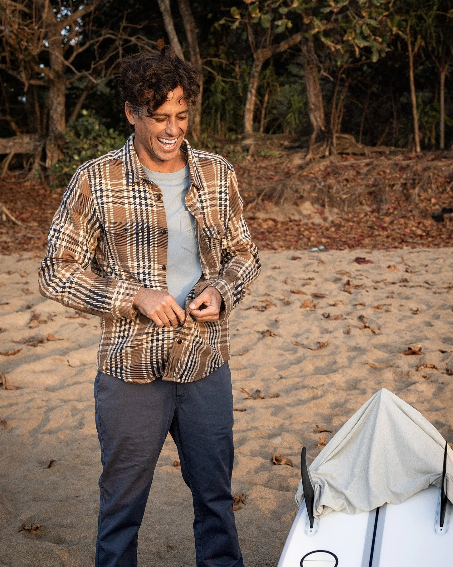 Outerknown Blanket Shirt - Chestnut Apollo Plaid - Image 2