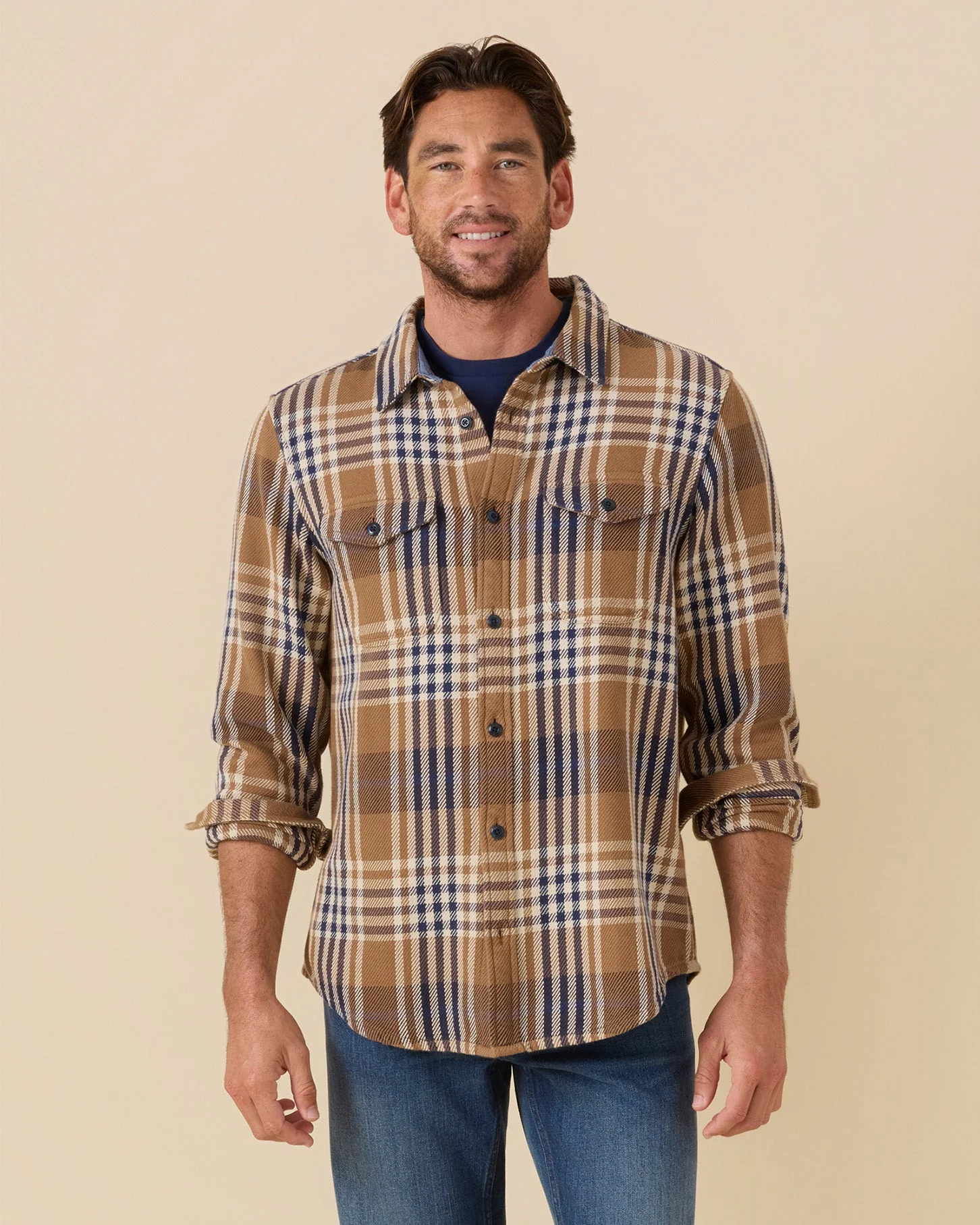 Outerknown Blanket Shirt - Chestnut Apollo Plaid - Image 3