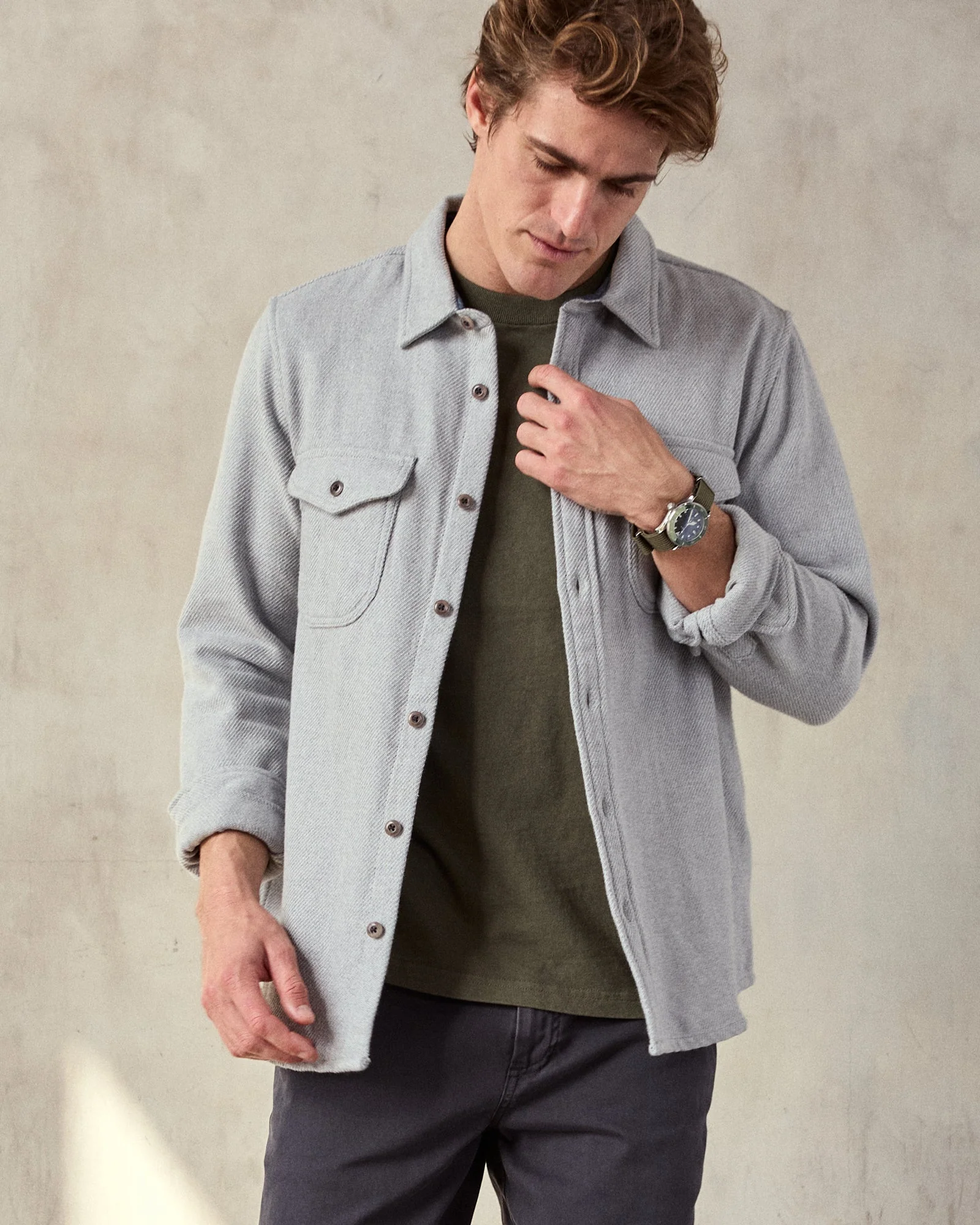 Outerknown Blanket Shirt - Heather Grey - Image 3