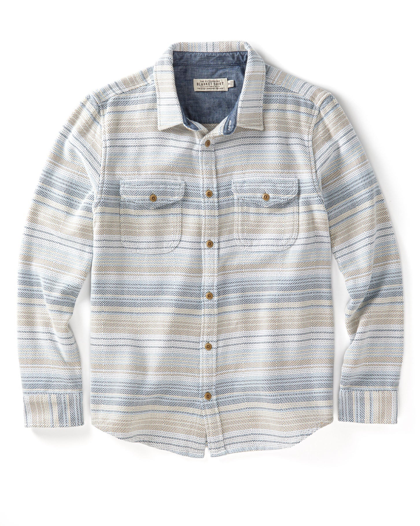 Outerknown Blanket Shirt - Seabreeze Mojave Stripe