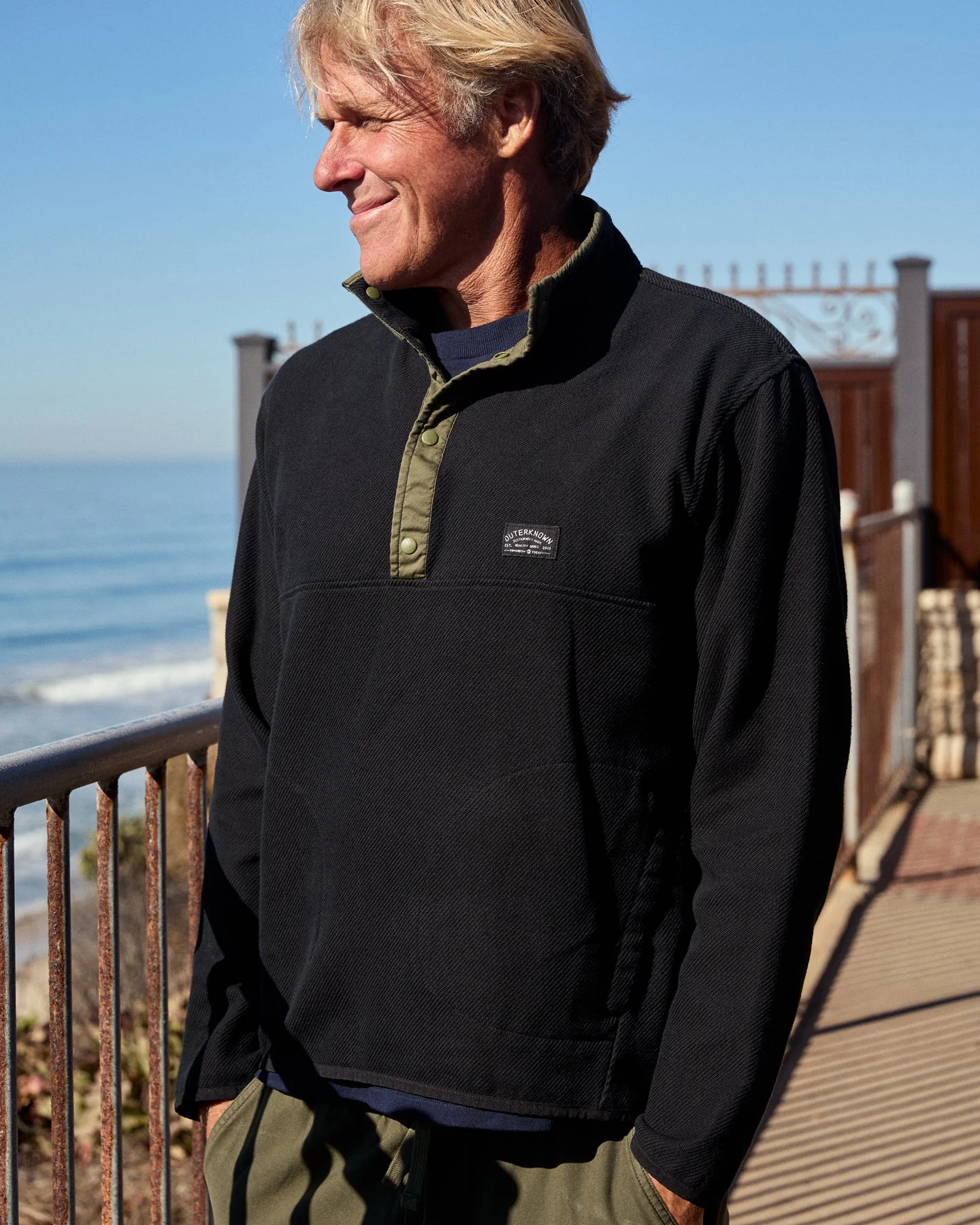 Outerknown Blanket Snap Popover - Pitch Black - Image 2