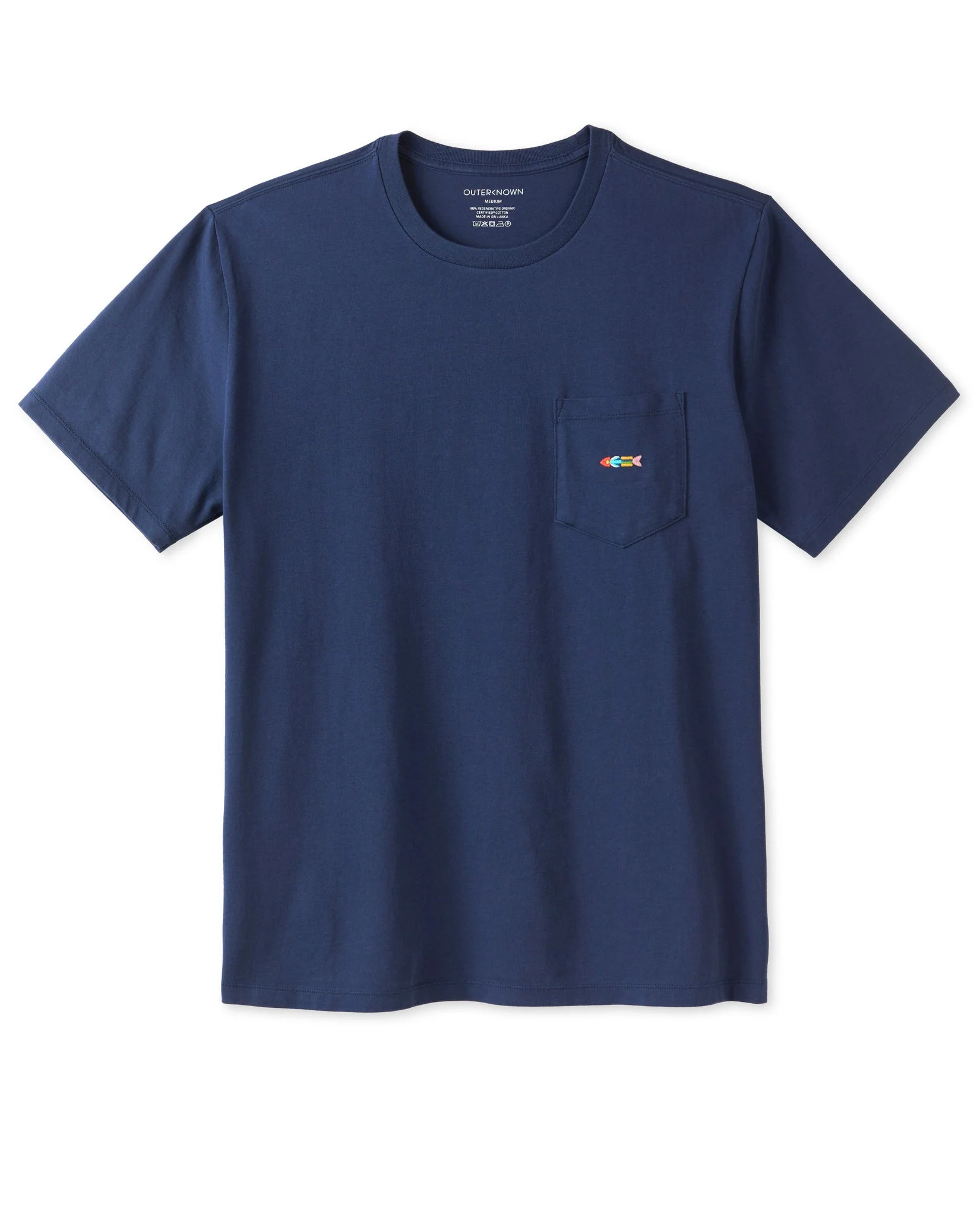 Outerknown Journey Fish Pocket Tee - Marine
