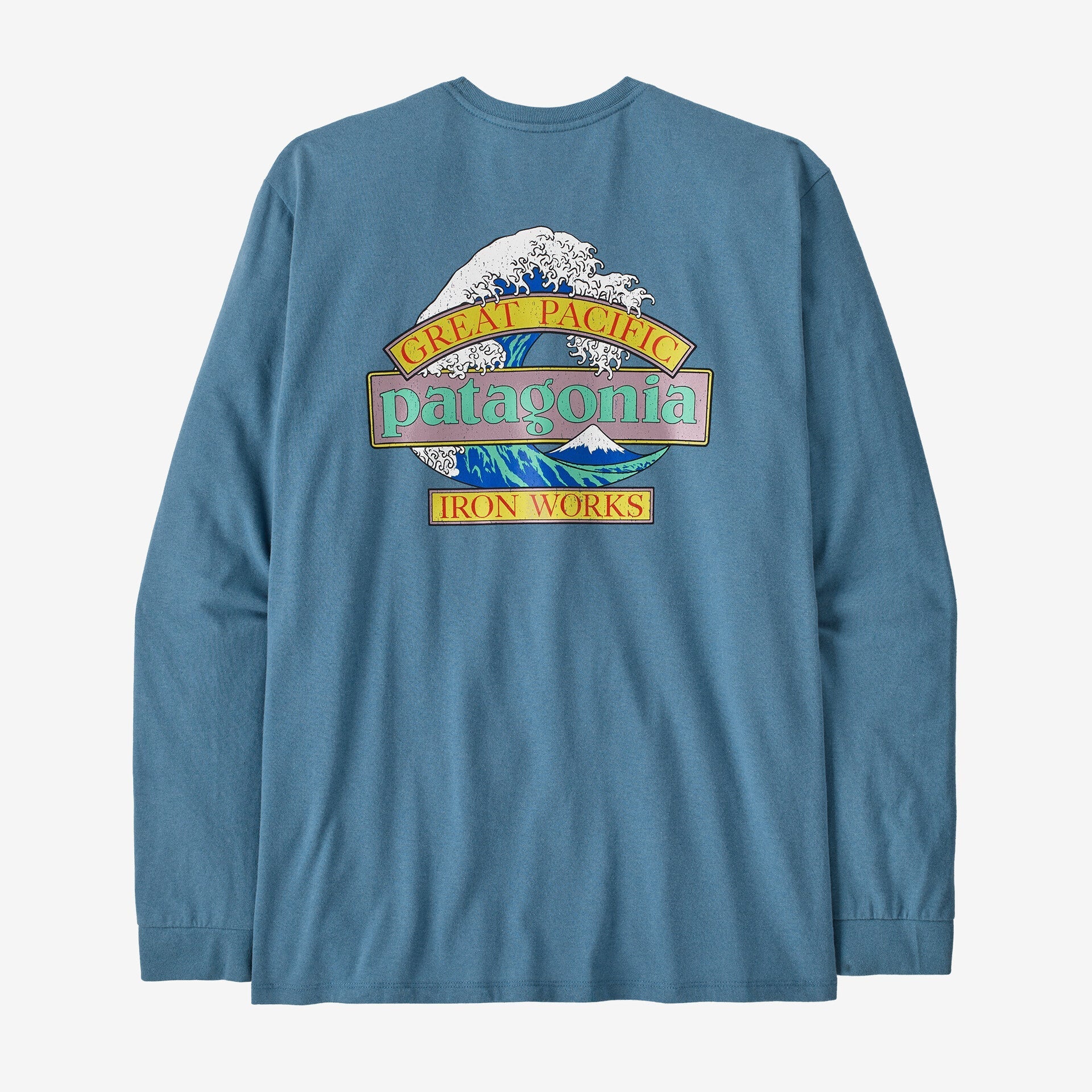 Patagonia Menās Long-Sleeved Great Waves Responsibili-TeeĀ® - Shore Blue
