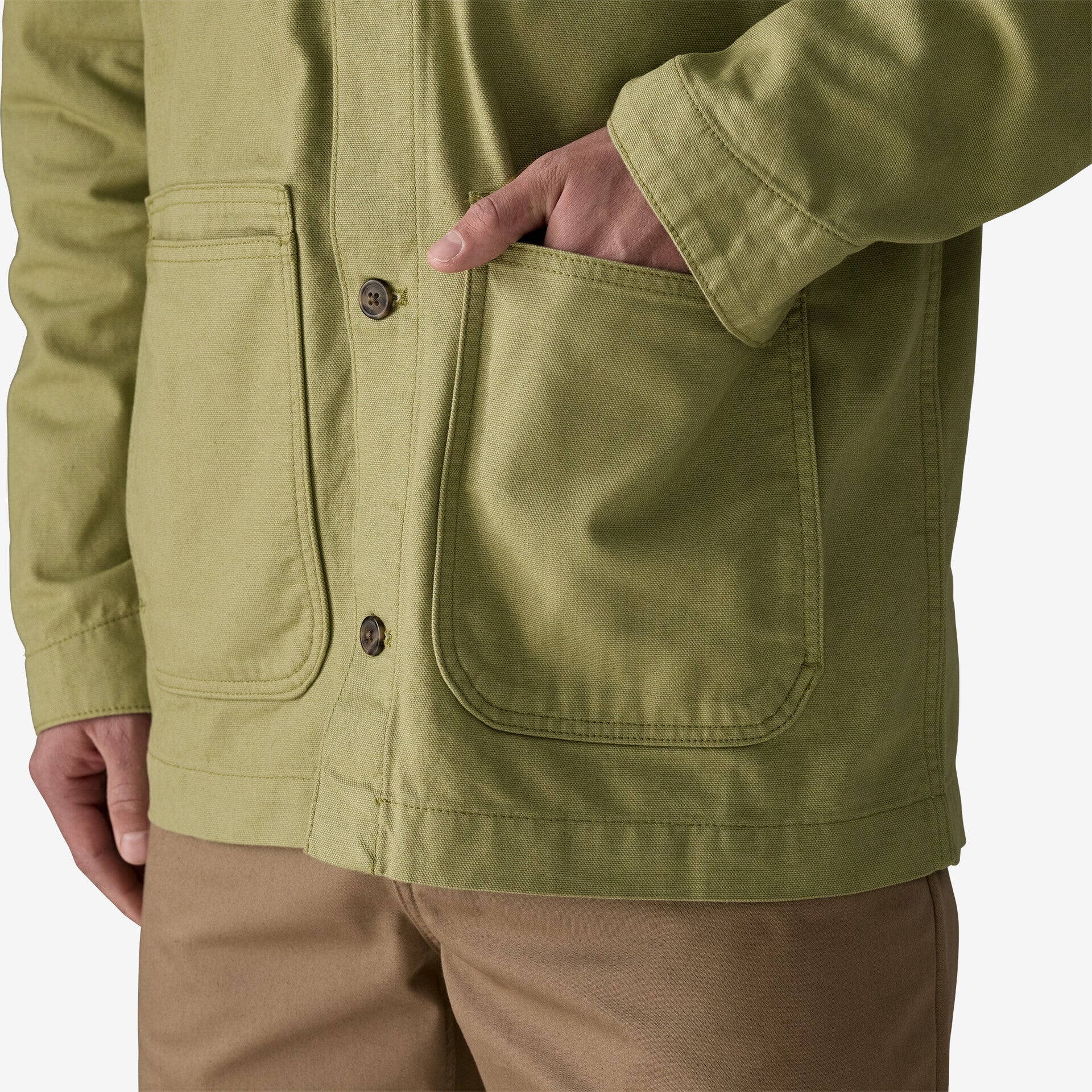 Patagonia Men's Point Reyes Canvas Jacket - Gumtree Green - Image 4