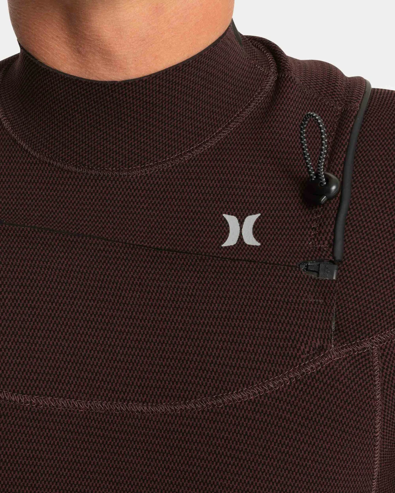 Plus 3/2mm Hurley Mens Wetsuit Steamer - Black/Mahogany - Image 7