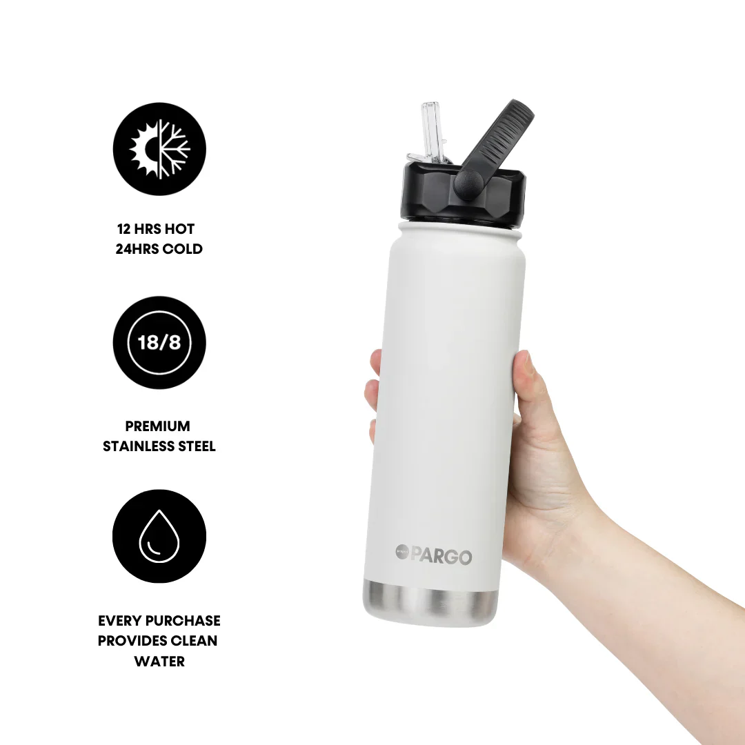 Project Pargo 750mL Insulated Bottle w/ Straw Lid - Bone White - Image 3