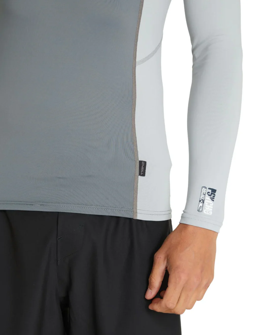 PSYCHO UV LS RASH VEST - BLACK/SMOKE - Image 2