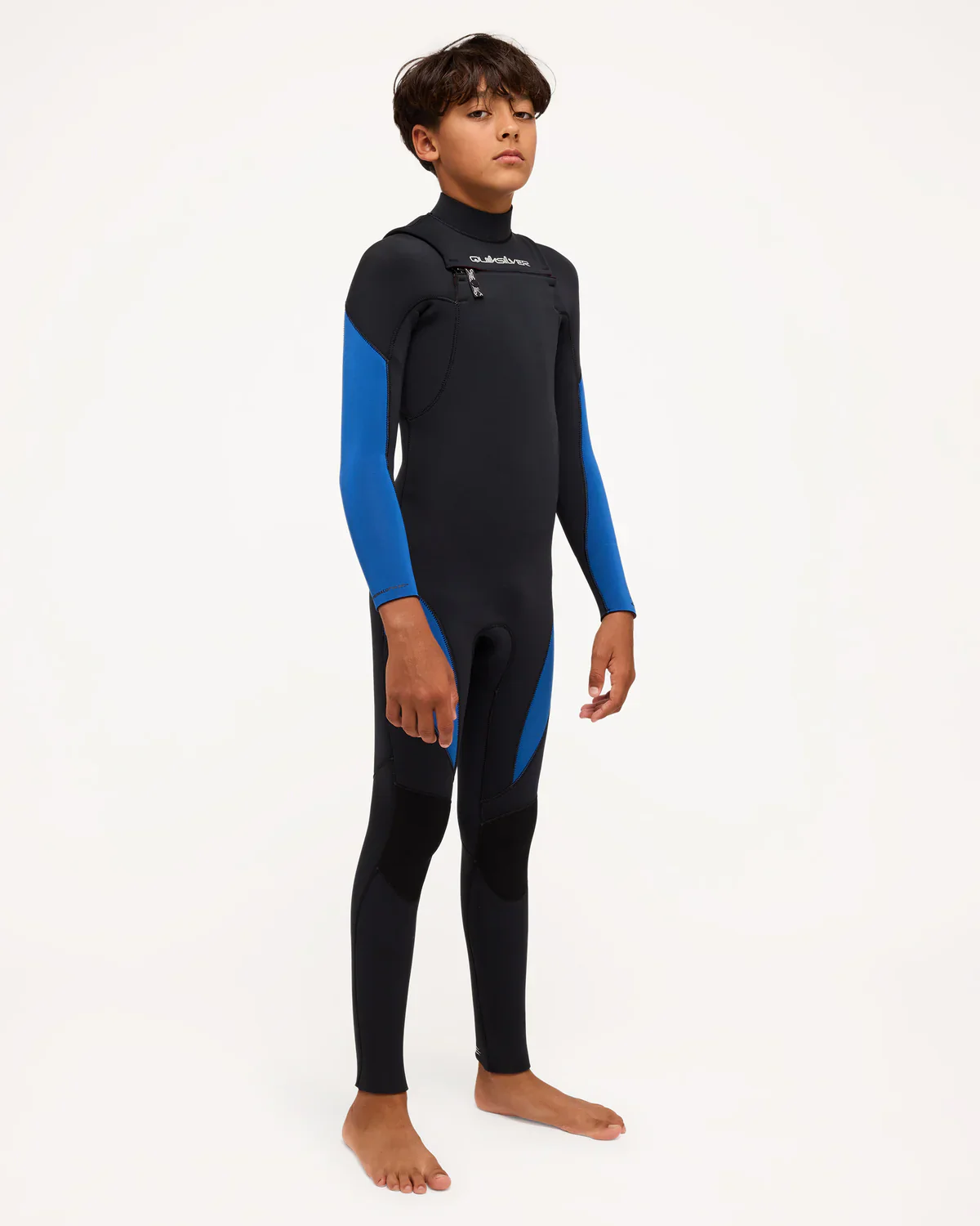 Quiksilver Boys 4/3mm Mercury Chest Zip Wetsuit - True Blue - Image 3