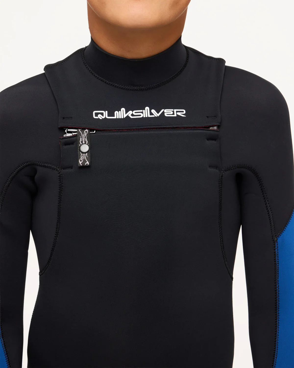 Quiksilver Boys 4/3mm Mercury Chest Zip Wetsuit - True Blue - Image 4