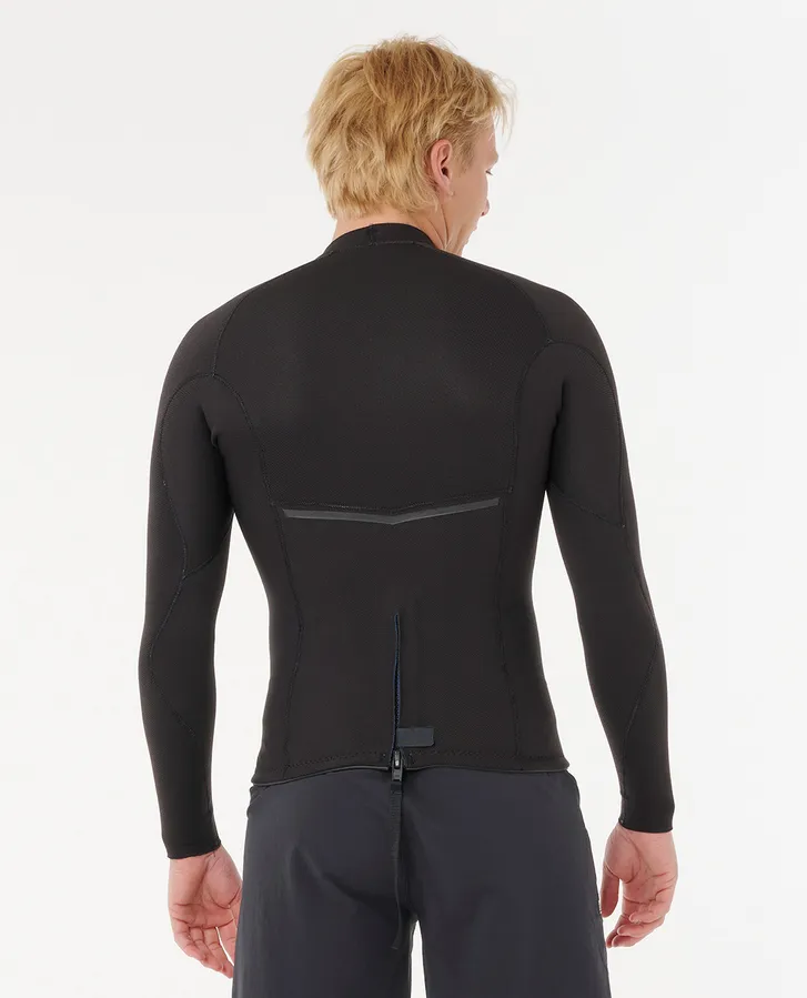 Rip Curl E-Bomb 1.5mm Long Sleeve Jacket - Black - Image 2