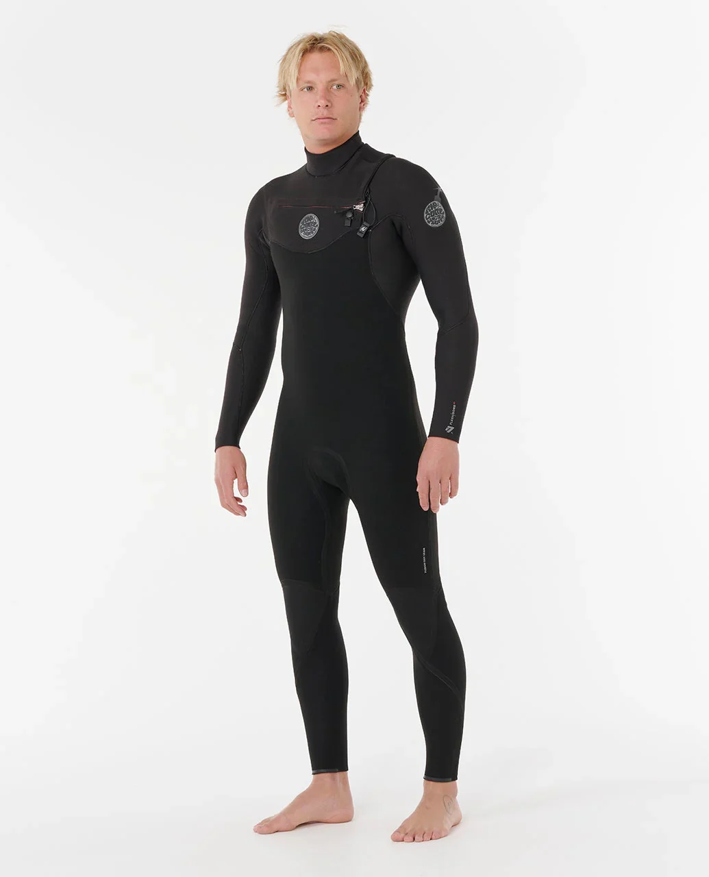 Rip Curl Men's Flashbomb 3/2 Chest Zip Fullsuit Wetsuit - Black - Image 3