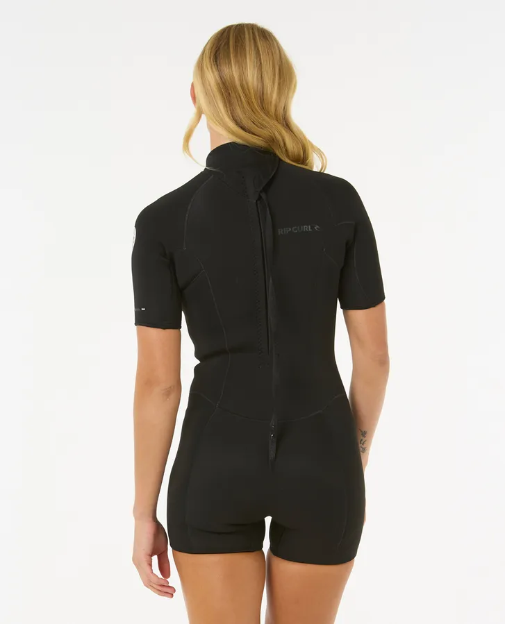 Rip Curl Womens Dawn Patrol 2/2 Short Sleeve Eco Springsuit - Black - Image 3