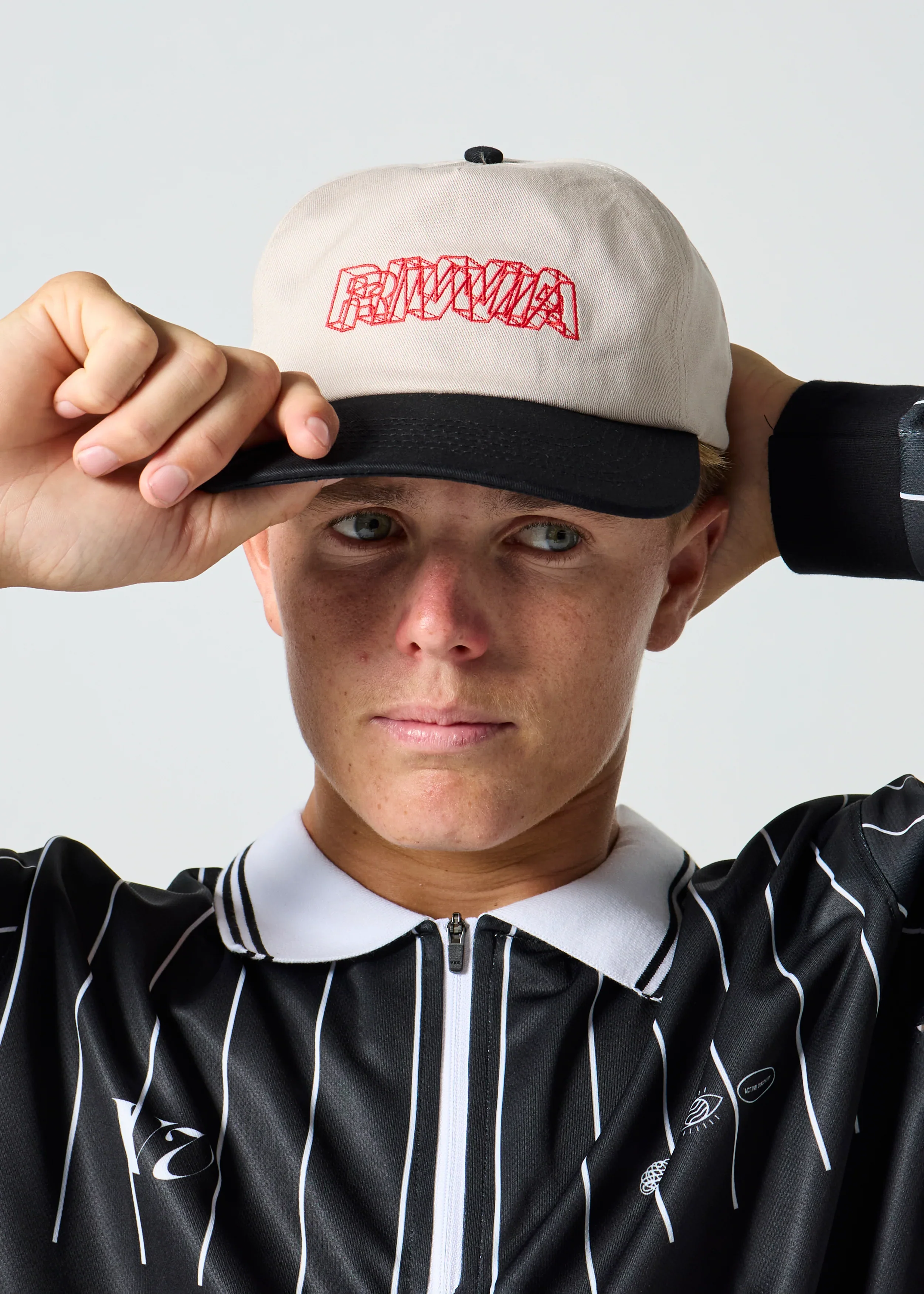 Rivvia Grid Cap - Bone/Black - Image 3