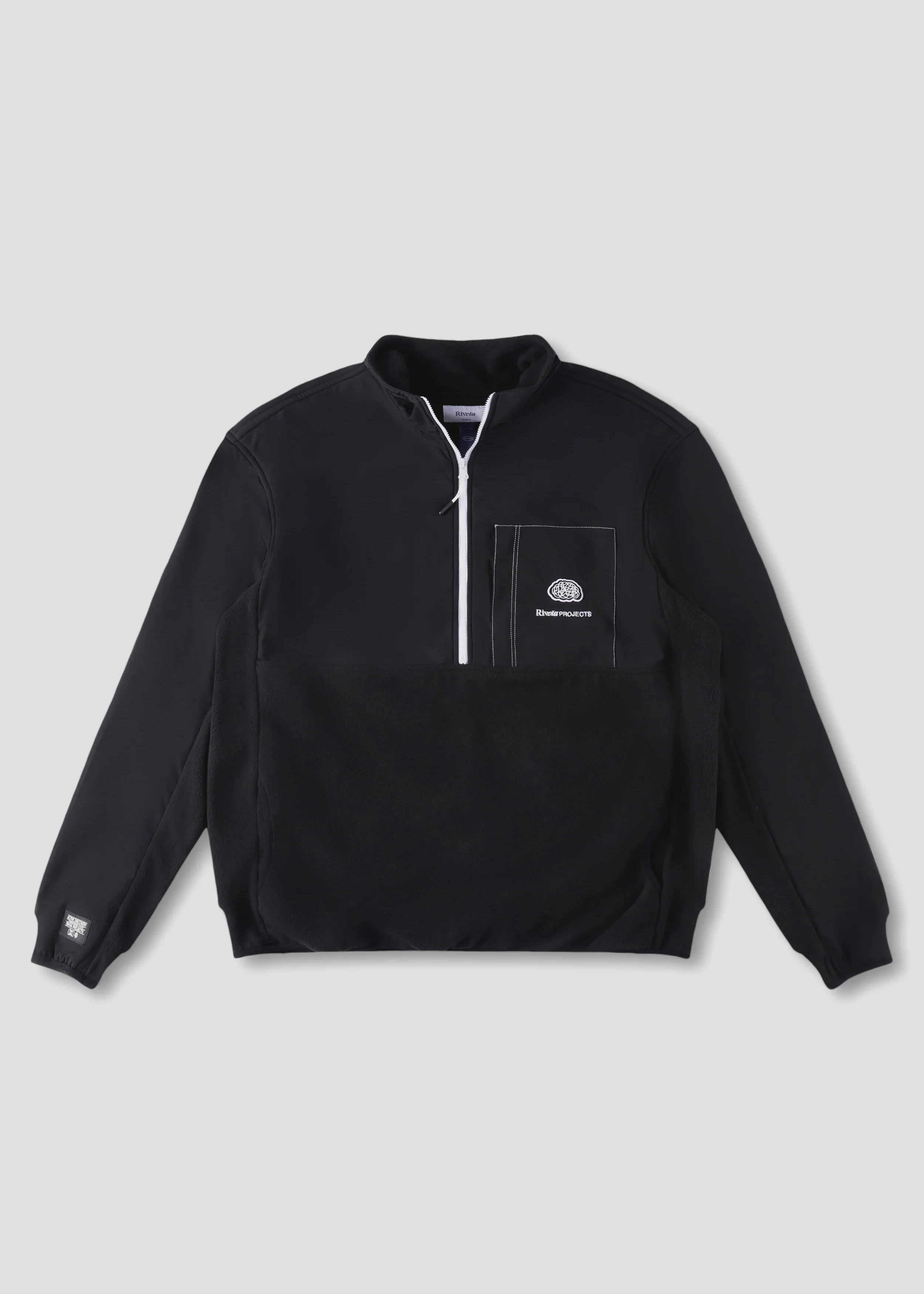 Rivvia Projects 1/2 Zip Polar Fleece - Black/Bone