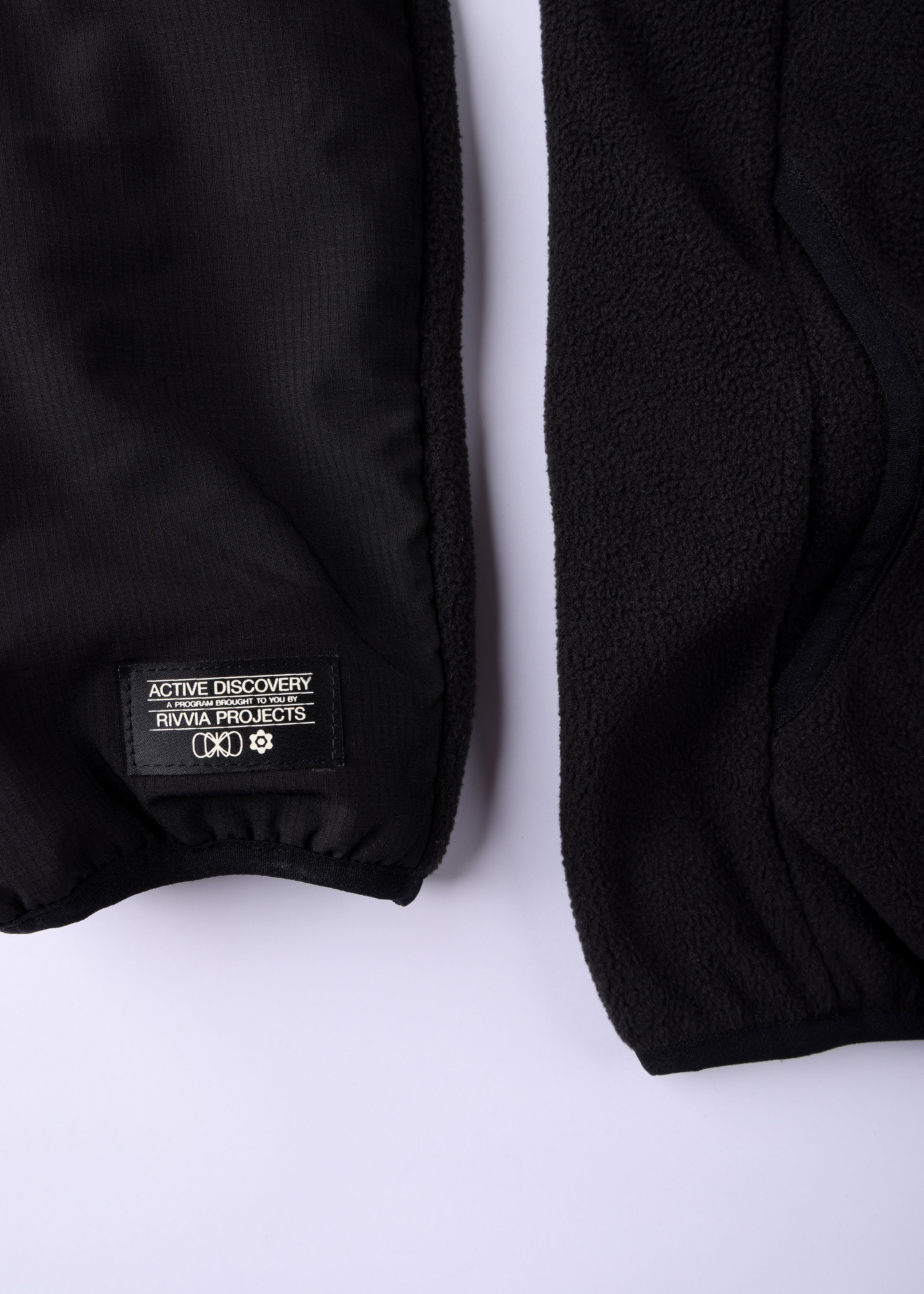Rivvia Projects 1/2 Zip Polar Fleece - Black/Bone - Image 6