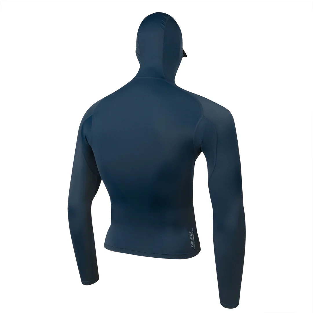 Long Sleeve Hooded Rashguard - Dark Navy - Image 2