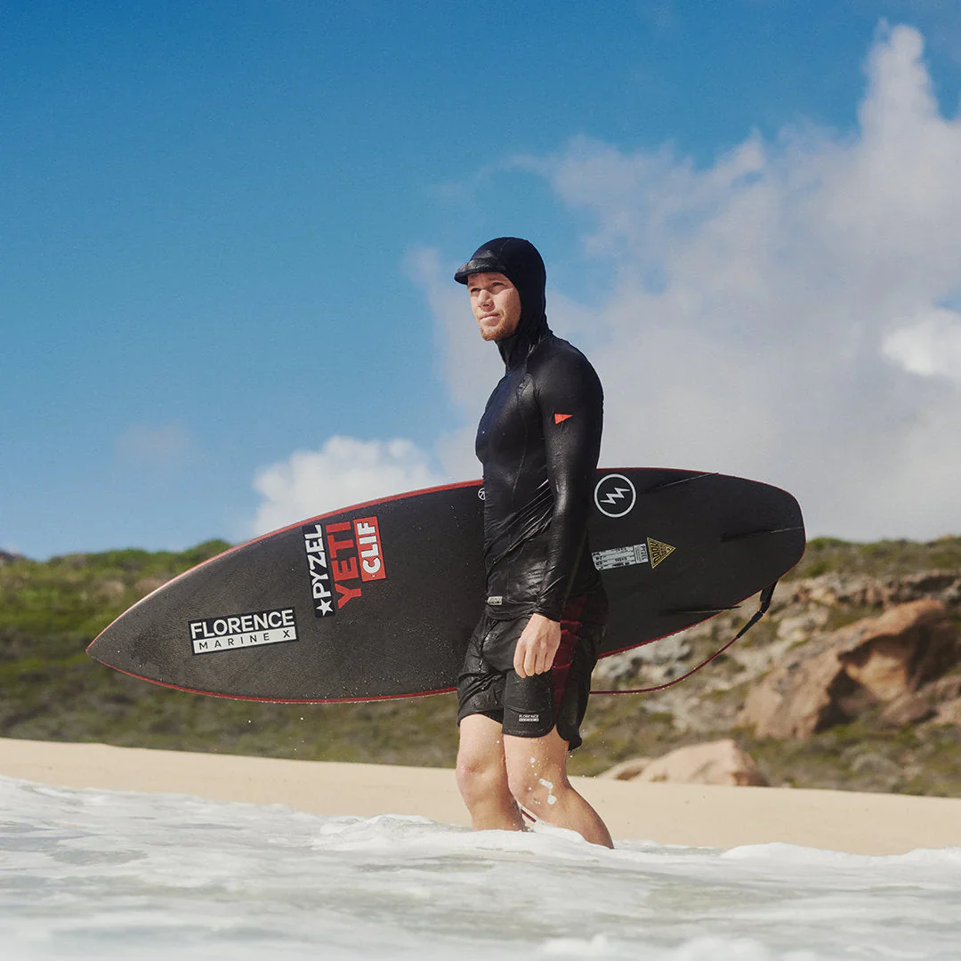 Long Sleeve Utility Pocket Hooded Rashguard - Black - Image 3