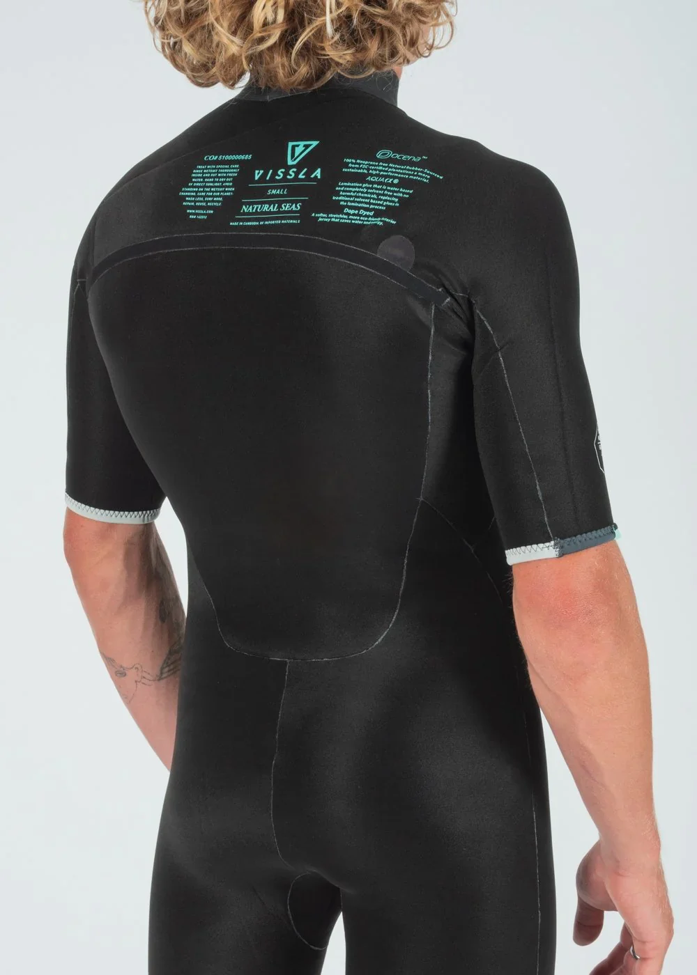 Vissla Natural Seas 2mm Short Sleeve Full Suit - Black - Image 8