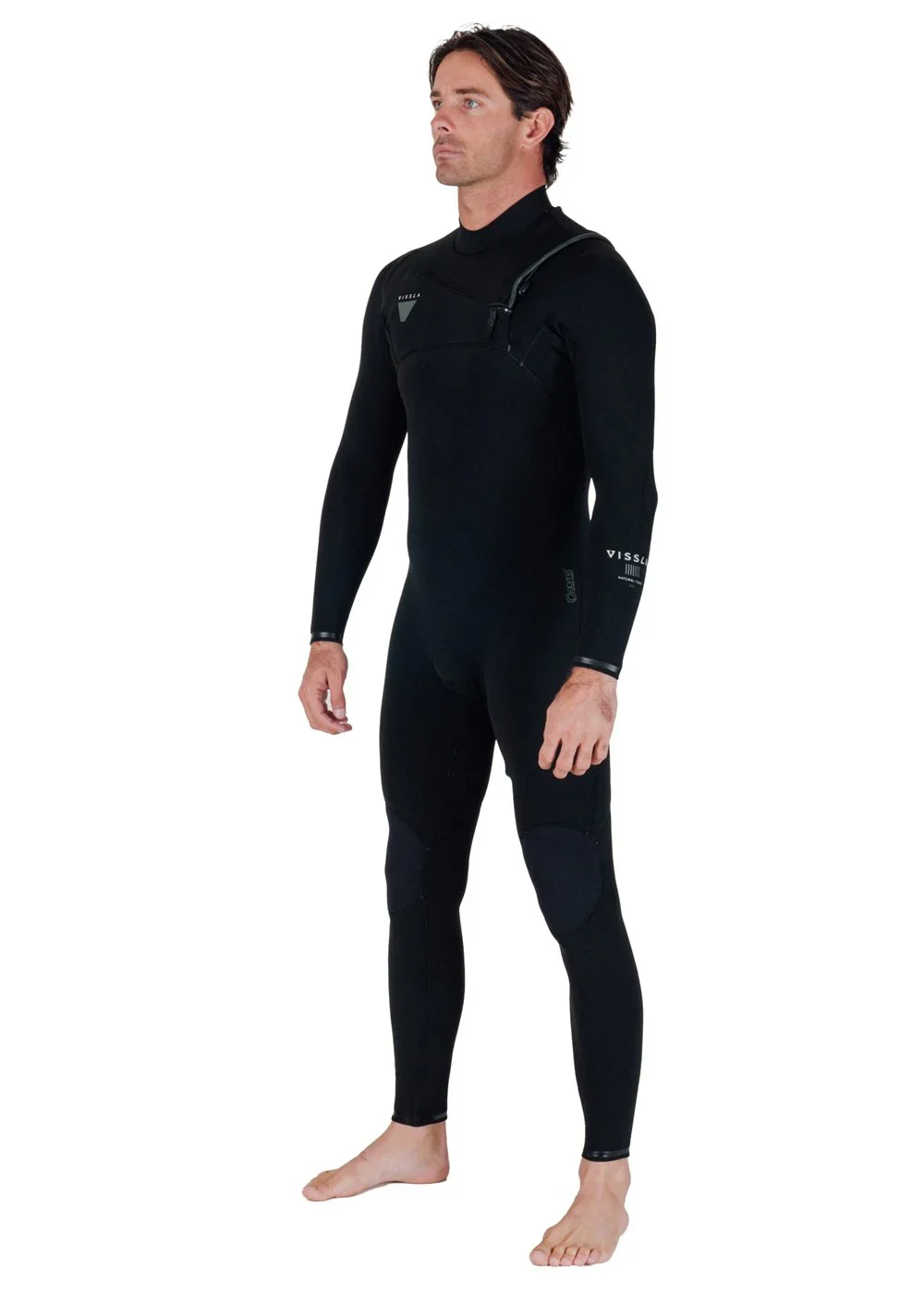 Vissla Natural Seas 3/2mm Full Chest Zip Wetsuit - Black - Image 4