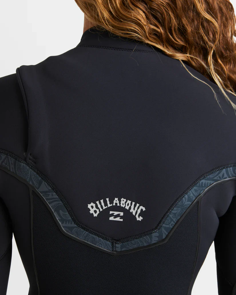 Women's 3/2mm Furnace Natural Steamer Wetsuit - Black Tiki - Image 2