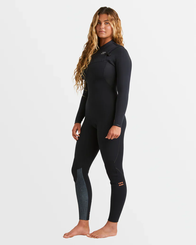 Women's 3/2mm Furnace Natural Steamer Wetsuit - Black Tiki - Image 3