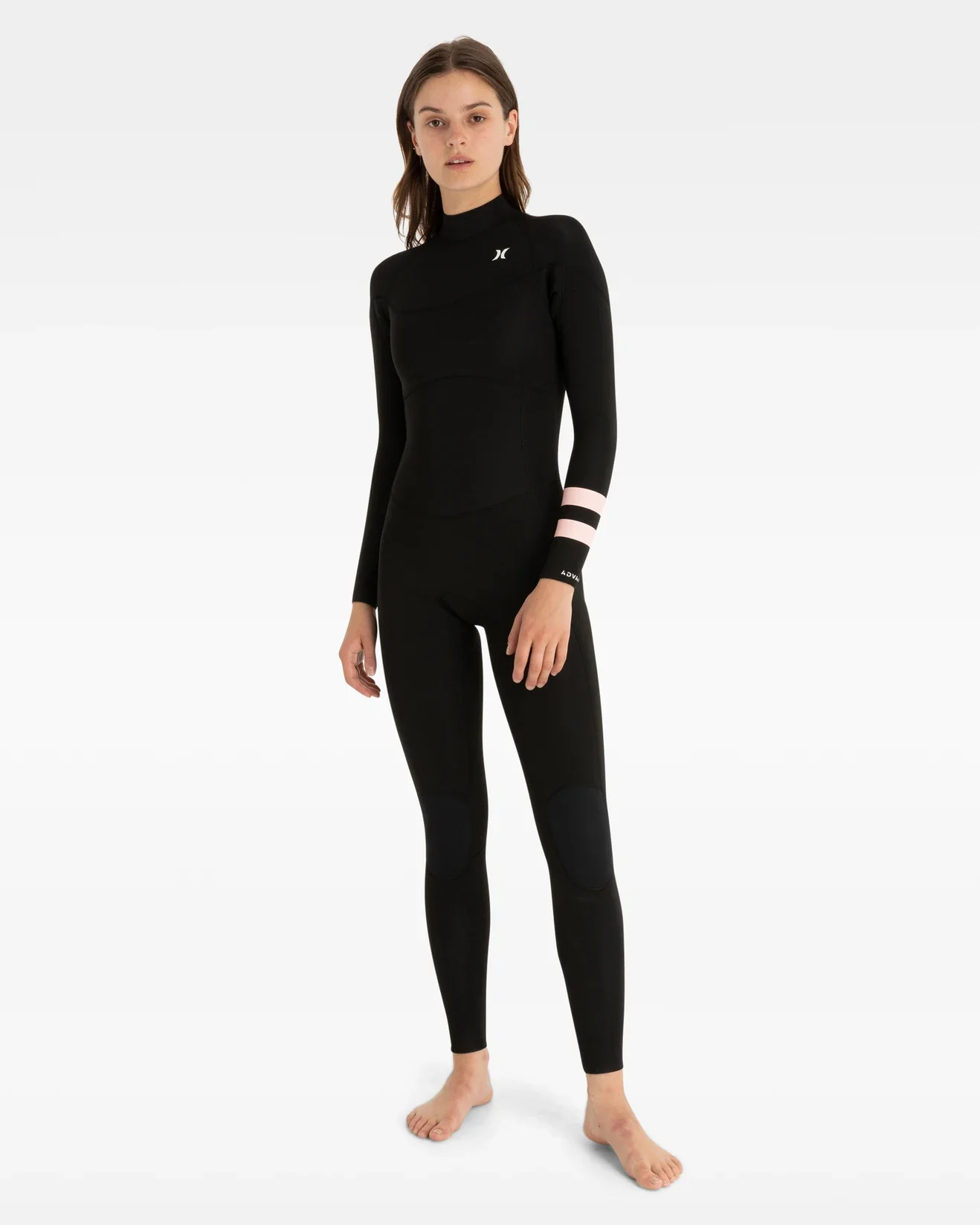 Women's Advant 3/2mm Back Zip Wetsuit Steamer - Black Pink - Image 3
