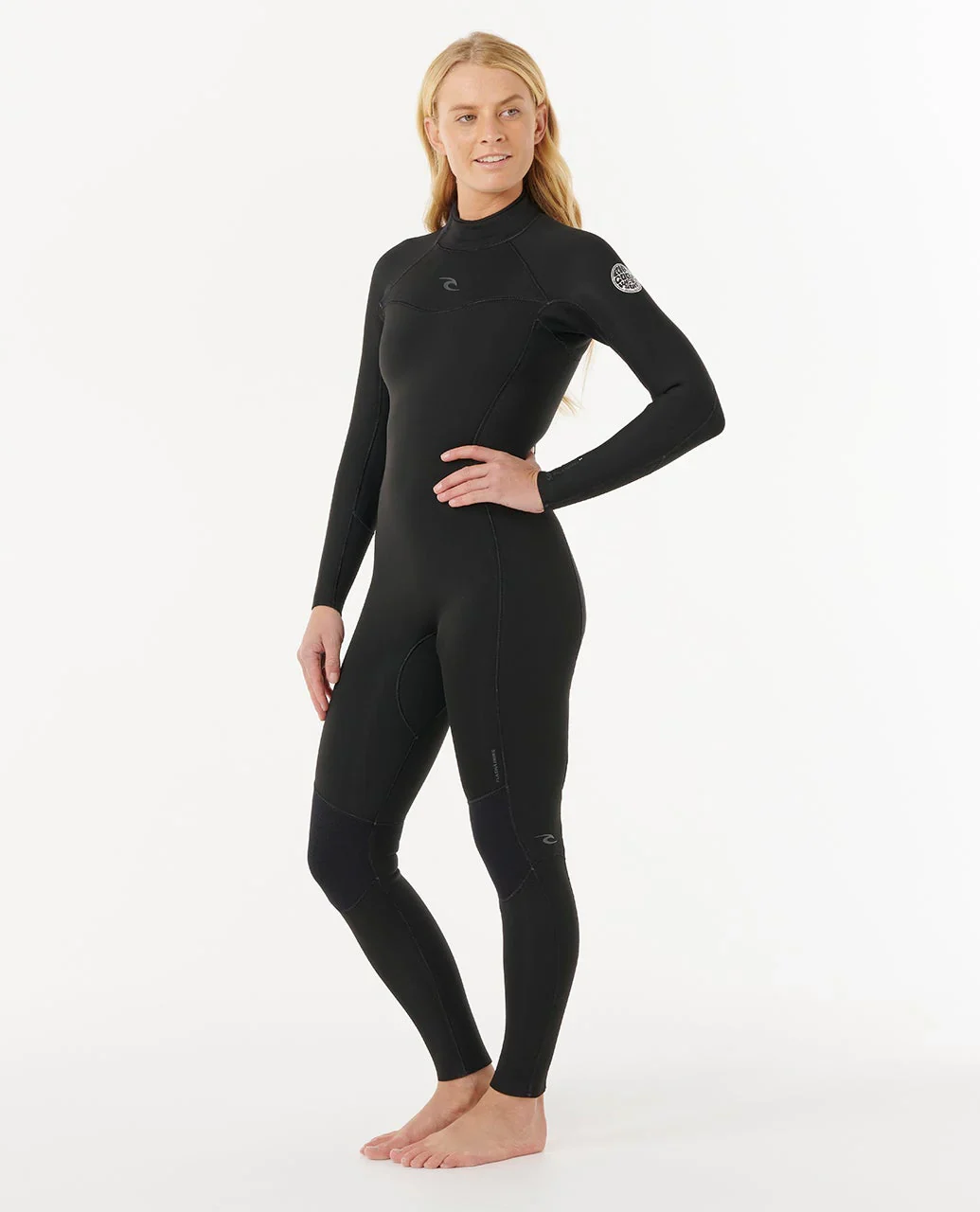 Rip Curl Womens Dawn Patrol 3/2mm Back Zip Wetsuit - Black - Image 3
