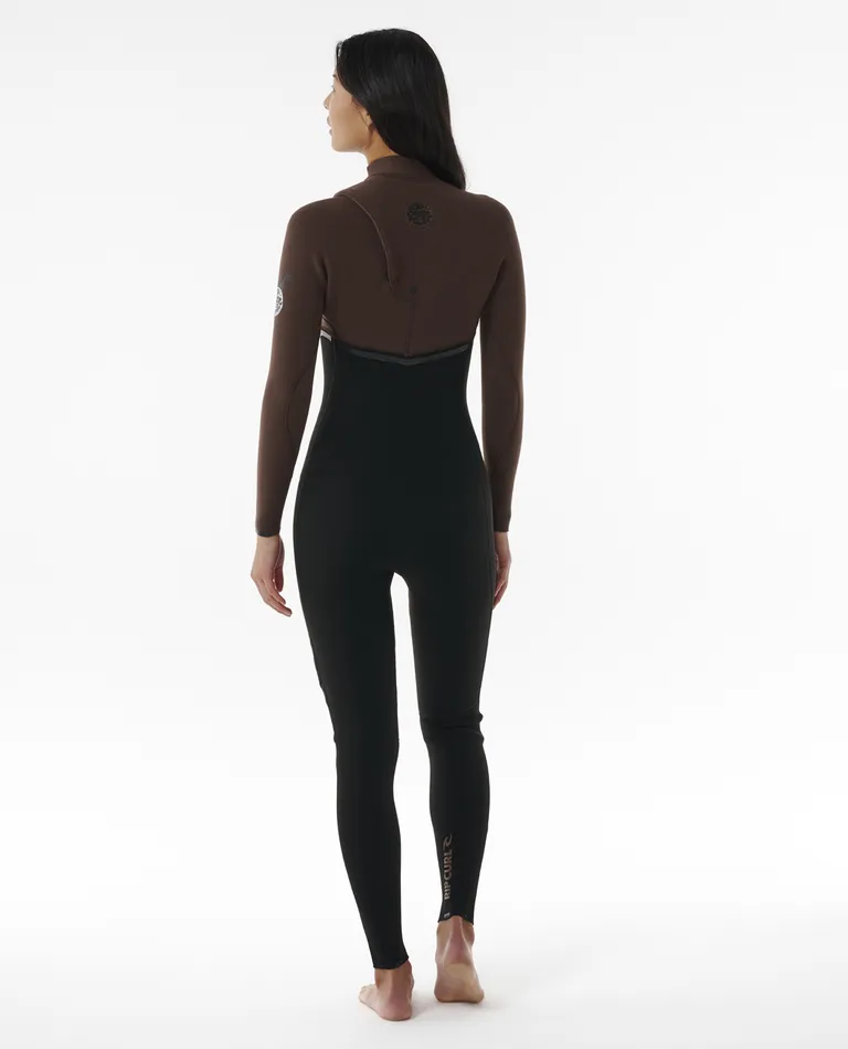 WOMEN'S E-BOMB 4/3MM ZIP FREE STEAMER - CHOCOLATE - Image 2