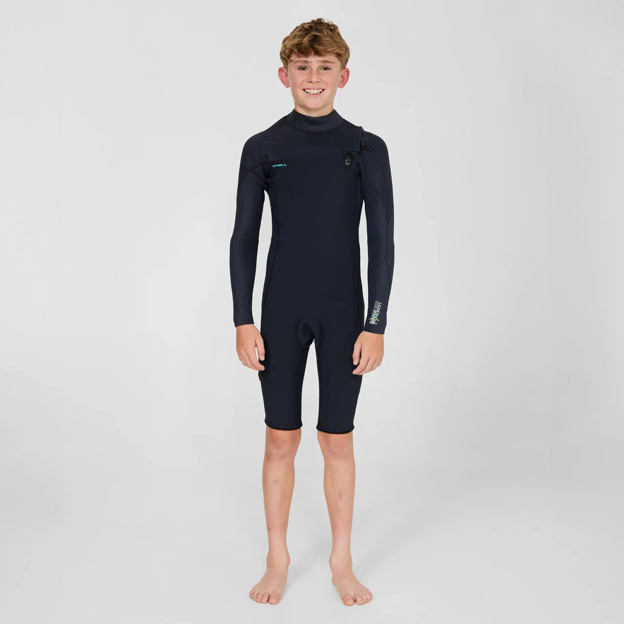 Youth O'neill HyperX 2mm Long Sleeve Spring Suit Chest Zip - Black - Image 3